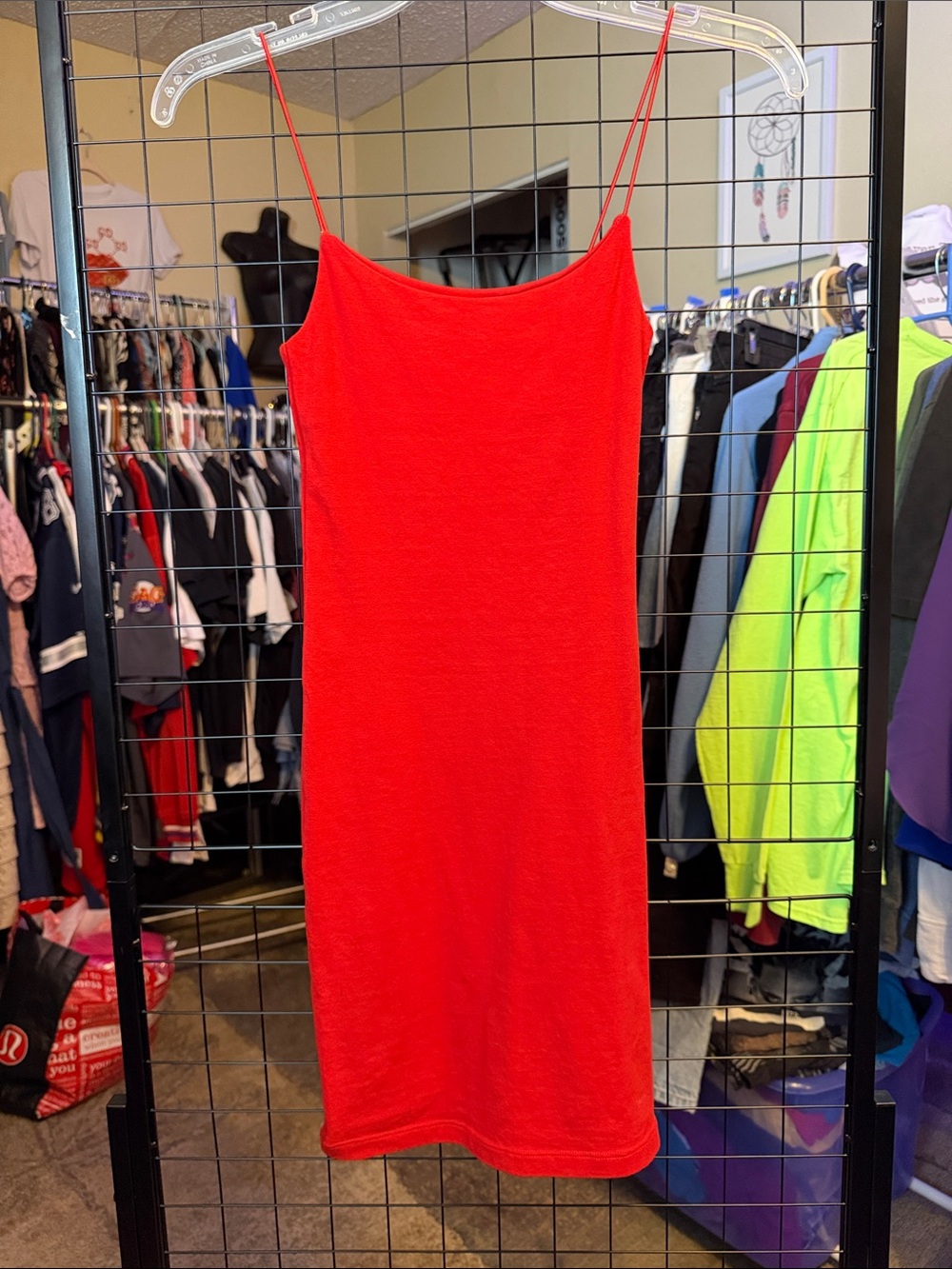 Zara Classic Red Slip Dress - Sleeveless Spaghetti Strap